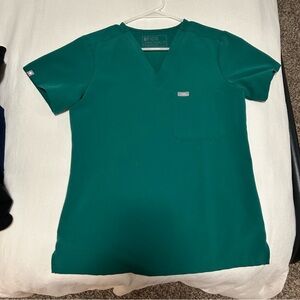 Figs Hunter Green Scrub Top